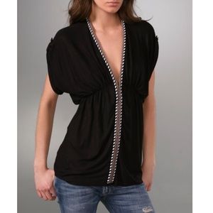 MISA Deep V Dolman Top in BLUE, not black